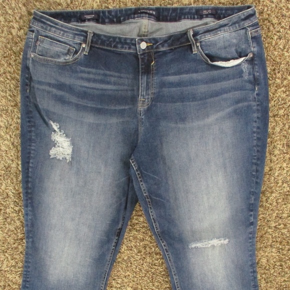 Vigoss Jeans Women's 24 Dark Wash Thompson Tomboy Classic Fit Stretch Denim - Picture 3 of 8